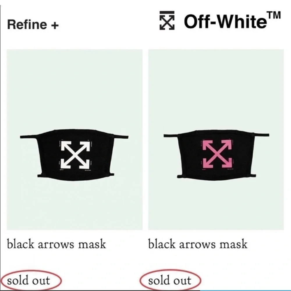 Off-White Black Arrows Face Mask